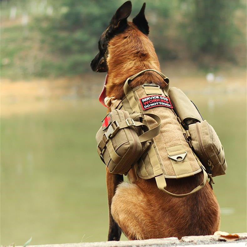 Tactical Dog Harness with Molle System β Adjustable Military-Grade Training Vest for All Breeds - Isla's Pet Boutique