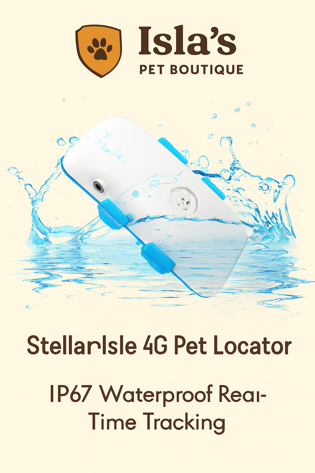 StellarIsle 4G GPS Pet Tracker – Smart 4G Anti-Lost Waterproof Collar - Isla's Pet Boutique