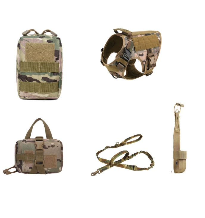 Tactical Dog Harness & Leash Set – Heavy-Duty K9 Training Vest for Working & Active Dogs (S–XL) - Isla's Pet Boutique