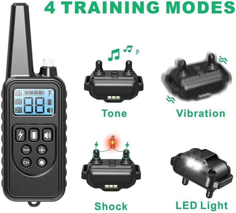 Household Waterproof Dog Training Collar β LED Display, Beep, Vibration & Shock Modes - Isla's Pet Boutique
