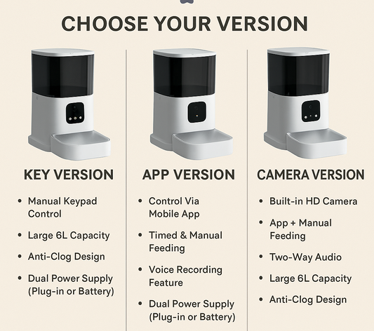Smart Automatic Pet Feeder – Keep Pets Happy, Healthy & Fed Anytime (Key / App / Camera) - Isla's Pet Boutique