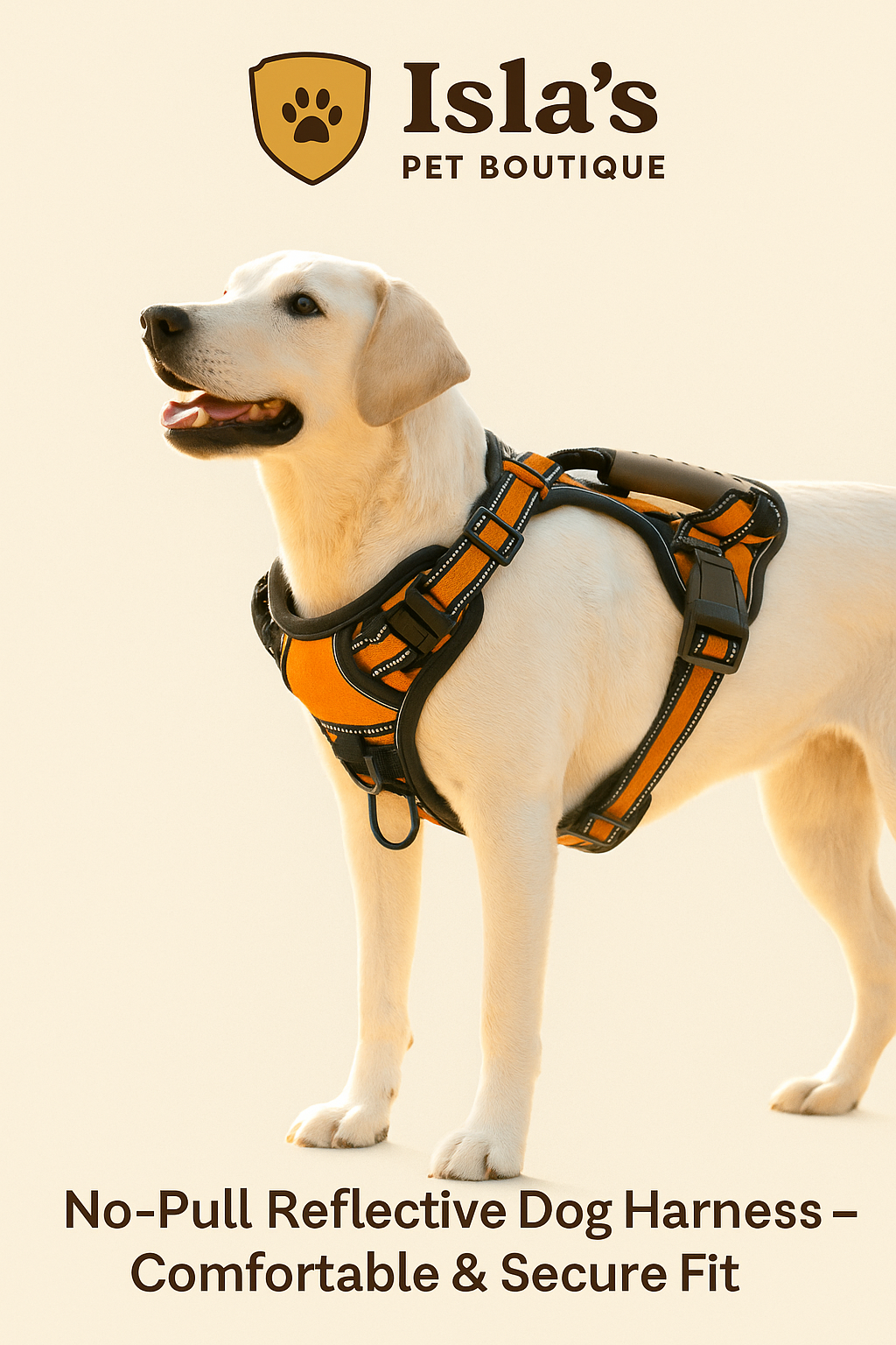 No-Pull Reflective Dog Harness β Breathable, Safe & Comfortable Walks - Isla's Pet Boutique