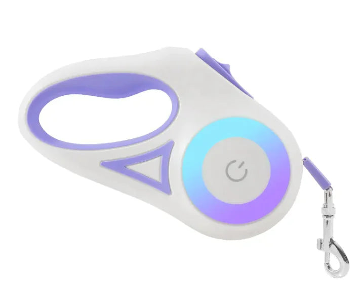Smart LED Retractable Dog Leash with Built-In Flashlight