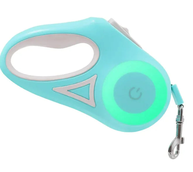 Smart LED Retractable Dog Leash with Built-In Flashlight