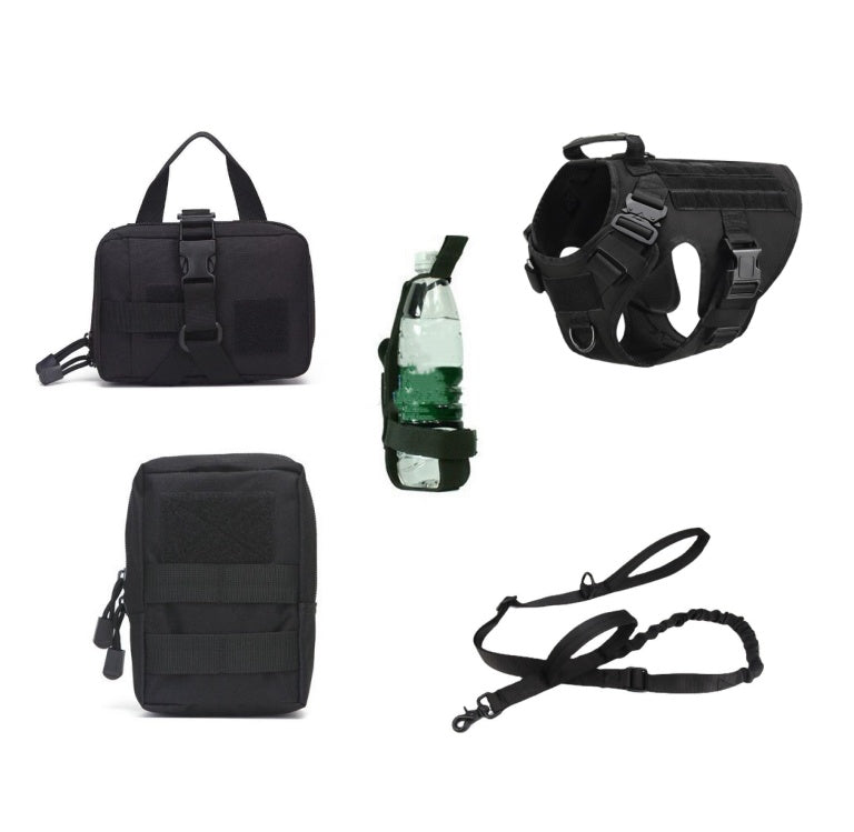 Tactical Dog Harness & Leash Set – Heavy-Duty K9 Training Vest for Working & Active Dogs (S–XL) - Isla's Pet Boutique