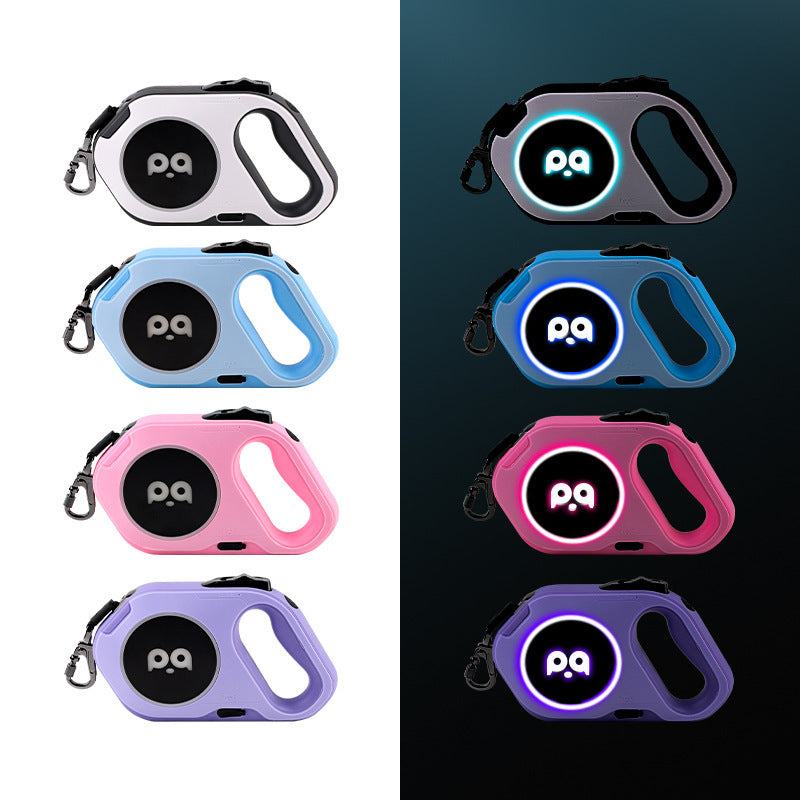 LED Retractable Dog Leash โ Rechargeable Light, Tangle-Free, Heavy-Duty Control for Safe Night Walks - Isla's Pet Boutique