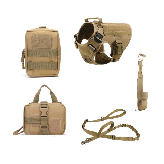 Tactical Dog Harness & Leash Set – Heavy-Duty K9 Training Vest for Working & Active Dogs (S–XL) - Isla's Pet Boutique