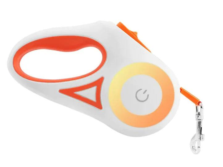 Smart LED Retractable Dog Leash with Built-In Flashlight