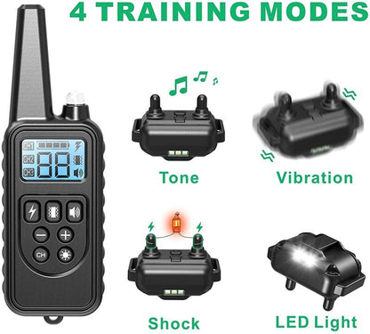 Household Waterproof Dog Training Collar – LED Display, Beep, Vibration & Shock Modes - Isla's Pet Boutique