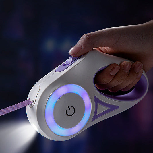 Smart LED Retractable Dog Leash with Built-In Flashlight - Isla's Pet Boutique