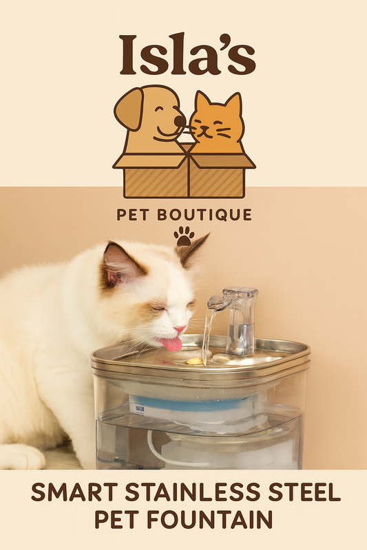 Smart Stainless Steel Pet Water Fountain - Isla's Pet Boutique