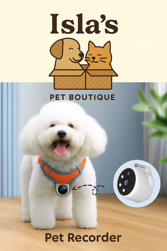 Pet Recorder Collar with GPS & HD Camera – Lightweight, Waterproof, Wide-Angle Pet Camera Collar - Isla's Pet Boutique