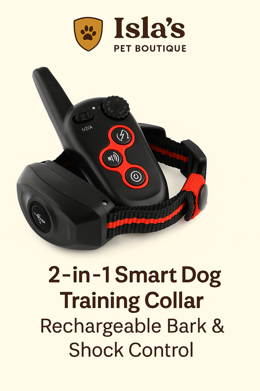 2-in-1 Smart Dog Training Collar – Rechargeable Bark & Shock Control - Isla's Pet Boutique