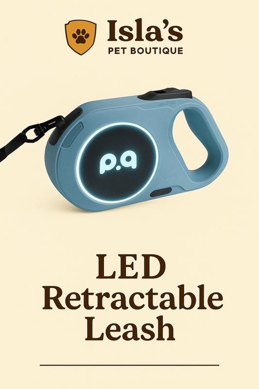 LED Retractable Dog Leash – Rechargeable Light, Tangle-Free, Heavy-Duty Control for Safe Night Walks - Isla's Pet Boutique