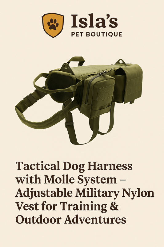 Tactical Dog Harness with Molle System – Adjustable Military-Grade Training Vest for All Breeds - Isla's Pet Boutique
