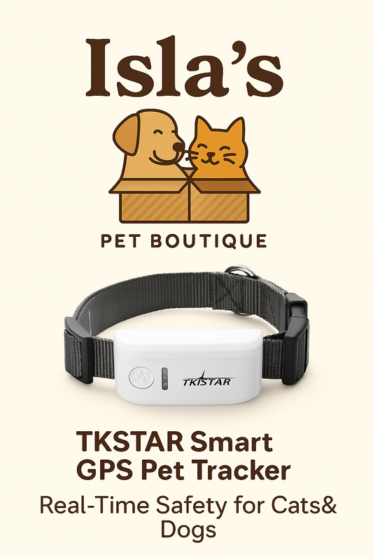 TKSTAR Smart GPS Pet Tracker – SIM Ready, USB Rechargeable, Real-Time Location - Isla's Pet Boutique