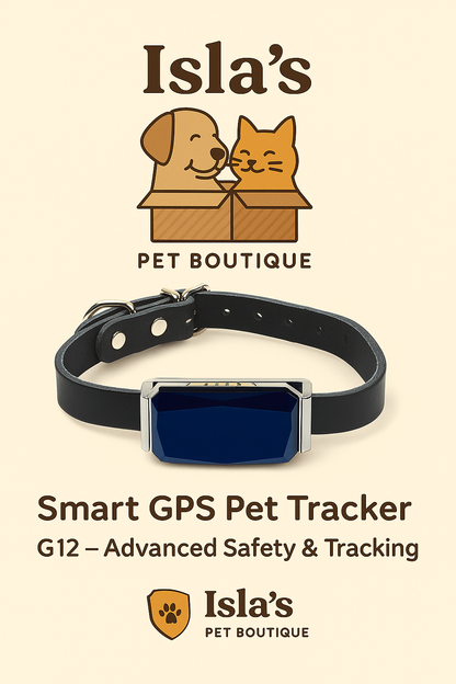 EDTara G12 GPS Smart Pet Locator – Waterproof, Real-Time Tracking Collar - Isla's Pet Boutique