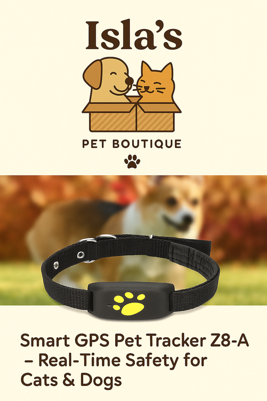 Smart GPS Pet Tracker Z8-A – Real-Time Location & Safety for Cats & Dogs - Isla's Pet Boutique