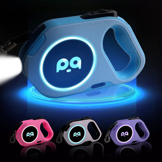 LED Retractable Dog Leash – Rechargeable Light, Tangle-Free, Heavy-Duty Control for Safe Night Walks - Isla's Pet Boutique